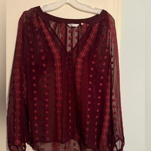 ZoaNew York Burgandy Blouse
